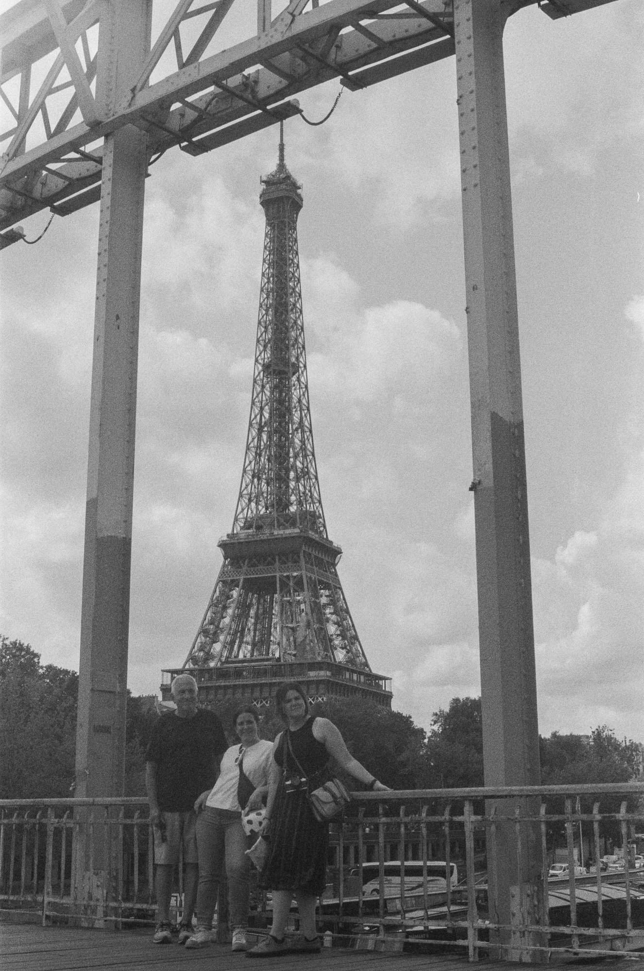 Family at the Eiffel Tower