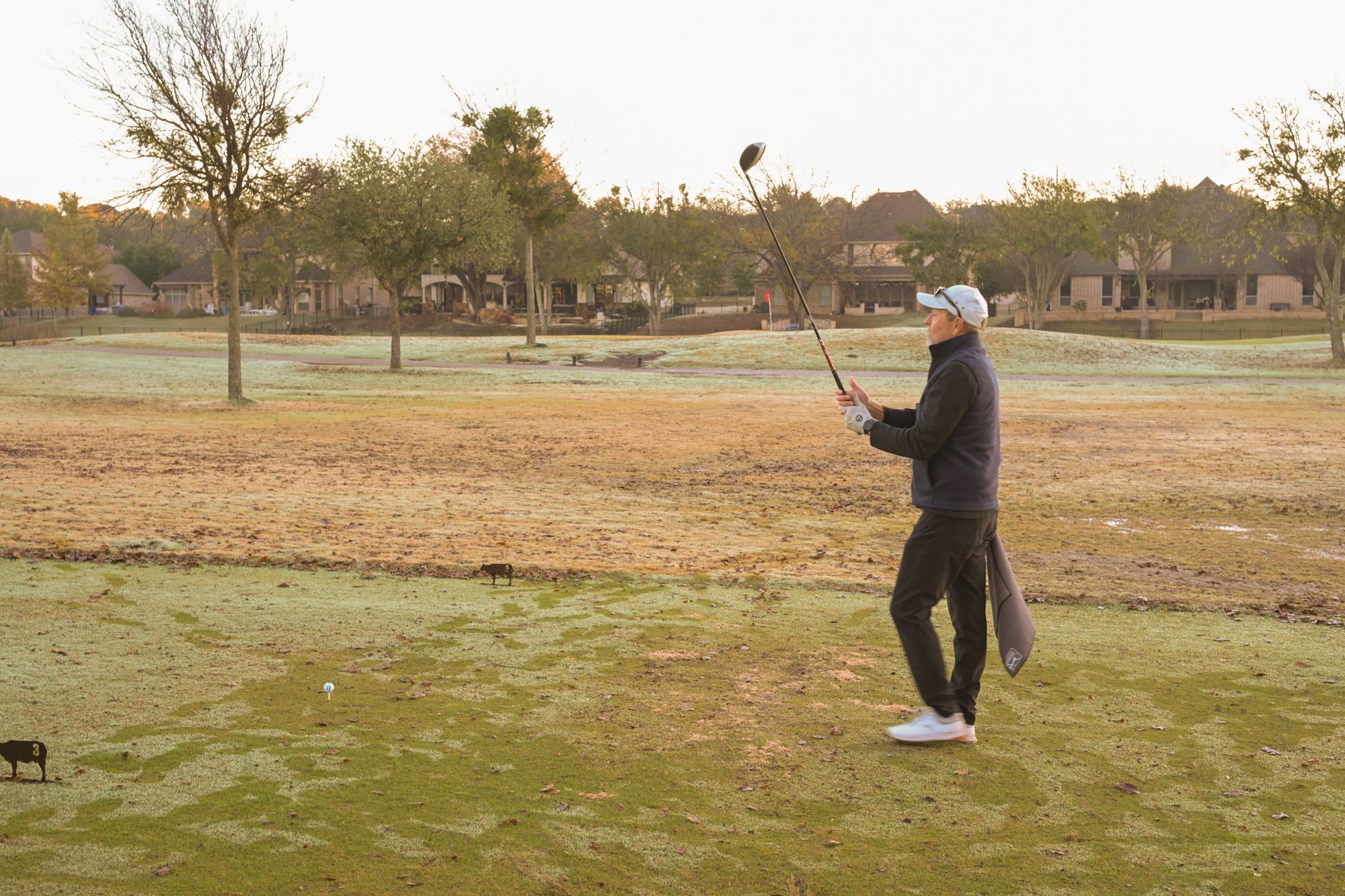 Golfer at dawn